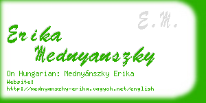 erika mednyanszky business card